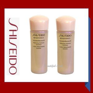 2X Shiseido Benefiance WrinkleResist24 Balancing Softener Enriched-.84 oz/25ml